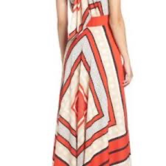 Eliza J Maxi Dress Size 4P Graphic Crepe de Chine - Picture 3 of 6